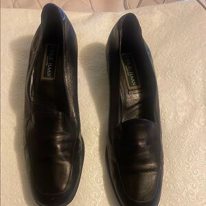 Cole Haan Black Leather Slip-On Loafers